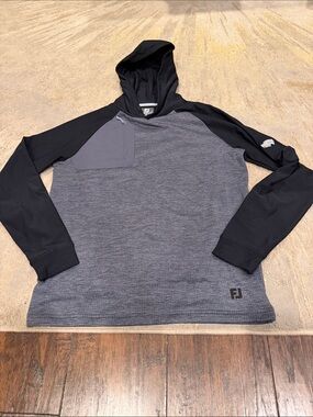 FootJoy ThermoSeries Pullover Hoodie size S in EUC black and grey